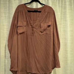 Plus Long Sleeve Blouse